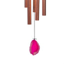 Cottage Garden Wind Chime, Metal & Glass, Agate Dangle, 26", Asst of 4