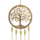 Petal & Plow Wind Chime, Metal, Tree of Life with Decorative Beads, 22"