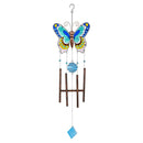 Cottage Garden Wind Chime, Glass and Metal, Butterfly Asst of 2