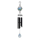 Avria Stained Glass Hand-Tuned Wind Chime, Hydrangeas, 36"