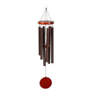 Avria Wind Chime, Tuned Windchime, Round Wood Sail and Ring Top,27"H, Brown