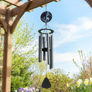 Avria Wind Chime, Tuned Wind Chime, Laser Cut Bee, 27"H, Gray