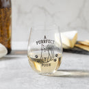 Hillside Pasture Pet Wine Glass Stemless, Cat, "A PURRFECT POUR", 17oz, Gift Box