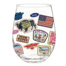 Americana BOHO by JG, Stemless Wine Glass (17oz with gift box)