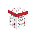 Just for Laughs Wine Glass Stemless, "I Don't Give A Sip", 17oz, Gift Box