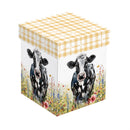 Petal & Plow Wine Glass Stemless, Farm Cow, 17oz, Gift Box