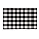 Black & White Plaid Washable Mat 24"x36"