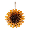 Harvest Blossom Wreath, Wood Curl Sunflower, 8"