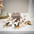 Pearl & Pine Candle Wreath, Candle Wreath, 13"