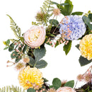 Cottage Garden Wreath Artificial Floral, 21.5"