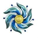 Celestial Swirl Blue Wall Spinner 13"D