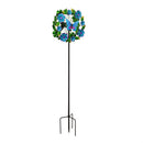Solar Metal Wind Spinner, Blueflower & Butterfly, 74"H