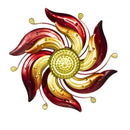 Celestial Swirl Red Wall Spinner 13"D