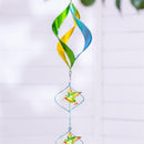 Metal Hummingbird Wind Twirler 41"H