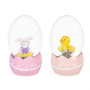 Hop Into Spring Water Globe Resin Easter Egg with Easter Character, 3"H, Asst of 2, CDU