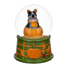 Harvest Blossom Water Globe Resin Dog, Asst of 6, 3.5"H, CDU