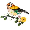 Cottage Garden Alternative Wall Decor, Metal & Glass, Bird on Branch, 18", Asst of 2
