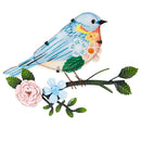 Cottage Garden Alternative Wall Decor, Metal & Glass, Bird on Branch, 18", Asst of 2