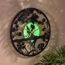 Garden of Wonder Outdoor Wall Decor, Metal, Glow-In-the-Dark Wall Clock, 19.5"