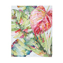 Palm Beach Indoor Wall Decor, Textile, Pink & Green Palm Leaves Canvas, 16" L x 20" H