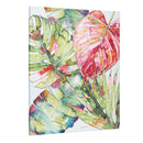 Palm Beach Indoor Wall Decor, Textile, Pink & Green Palm Leaves Canvas, 16" L x 20" H