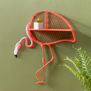 Tropical Oasis Indoor Wall Decor, Flamingo Shelf, 22"H