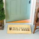 Real Friends Bring Beer Woven Back Coir Mat