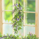 Pollinator Garden Swag Artificial Lavender with Butterflies, 25"H