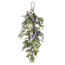 Pollinator Garden Swag Artificial Lavender with Butterflies, 25"H