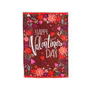 Valentine's Day Hearts and Flowers Garden Burlap Flag,14b10144
