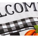 Pumpkin Plaid Truck Garden Burlap Flag,14b9900