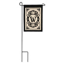 Cambridge Monogram Garden Applique Flag, Letter W,169004w