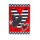 Patterned Heart Applique Garden Flag,169657