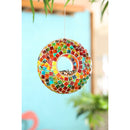 9.25"D Acrylic Circle Feeder, Rainbow Mosaic Glass,2bf7093