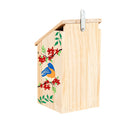 Bluebird Wood Bird House, Bluebird w/Red Flowers,2bh732