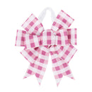 Pink Plaid Door Tag Bow,2dtb225