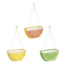 Citrus Fruit Hanging Fabric Planters, Set of 3,2fp035