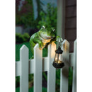 Fence Hanger with Solar Lantern, Frog,2sp7285