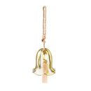 Art Glass Speckle Yellow Floral Shaped Bell Chime,2wc2008