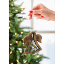 Metal and Wood Ornament, Star/Christmas Tree/Angel, 3 Assorted,3otm196