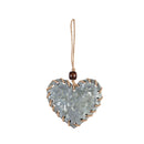 Galvanized Metal Ornament with Jute, Tree/Heart/Star/Angel, 4 Asst,3otm258