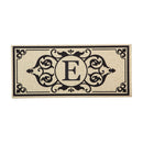 Cambridge Monogram Burlap Sassafras Switch Mat, Letter E