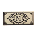 Cambridge Monogram Burlap Sassafras Switch Mat, Letter M