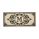 Cambridge Monogram Burlap Sassafras Switch Mat, Letter M