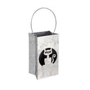 Diecut Galvanized Metal Lantern, 3 Asst, Bat/Cat/Jack-O-Lantern,6.25"x4"x9"inches