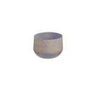 Set of 3 Distressed Light Periwinkle Embossed Planter, 11.75"x11.75"x7.25"inches