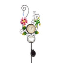36"H Solar Rain Gauge and Thermomter Garden Stake, 2 Asst,47m3946