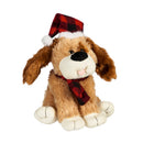 10'' Tall Animated Musical Plush, Wagging Dog with Scarf and Hat,4plsh006
