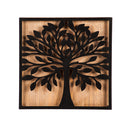 Metal and Wood Wall Decor Tree, 18"x1.5"x18"inches