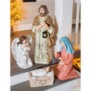 23"H Statement Kneeling Angel Garden Statuary, 13.59"x10.98"x17.01"inches